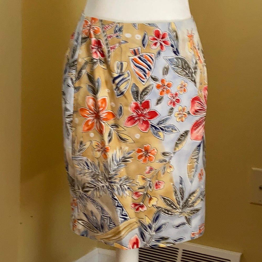 Talbots floral pencil skirt
